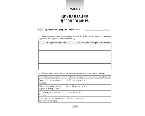 Всемирная история с древнейших времен до конца XVIII в. 10 класс. Рабочая тетрадь